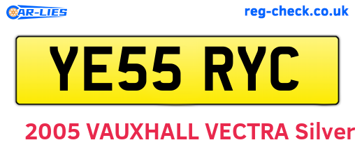 YE55RYC are the vehicle registration plates.