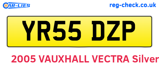 YR55DZP are the vehicle registration plates.