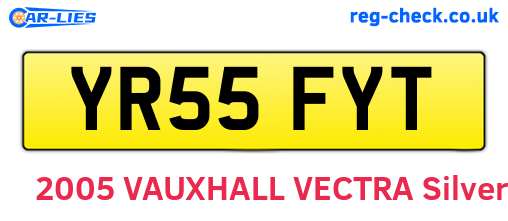 YR55FYT are the vehicle registration plates.