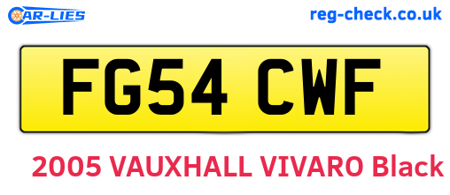 FG54CWF are the vehicle registration plates.