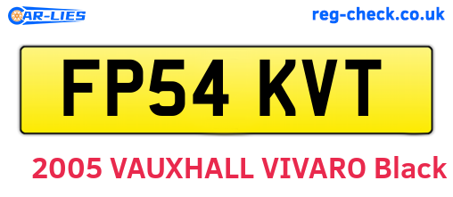 FP54KVT are the vehicle registration plates.