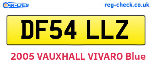 DF54LLZ are the vehicle registration plates.