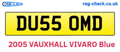 DU55OMD are the vehicle registration plates.