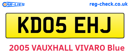 KD05EHJ are the vehicle registration plates.