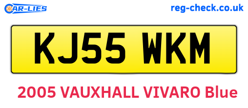 KJ55WKM are the vehicle registration plates.