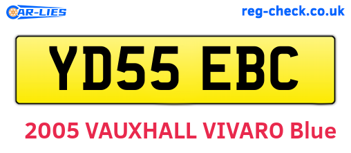 YD55EBC are the vehicle registration plates.