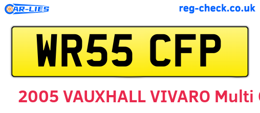 WR55CFP are the vehicle registration plates.