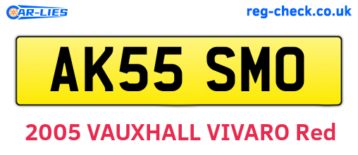 AK55SMO are the vehicle registration plates.