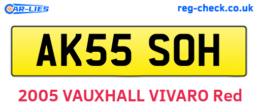 AK55SOH are the vehicle registration plates.