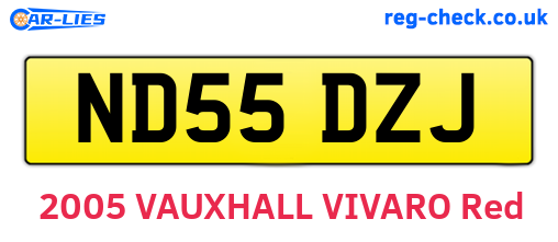 ND55DZJ are the vehicle registration plates.