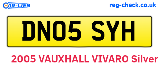 DN05SYH are the vehicle registration plates.