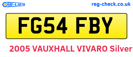 FG54FBY are the vehicle registration plates.