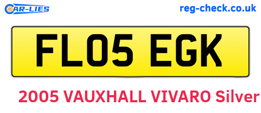FL05EGK are the vehicle registration plates.