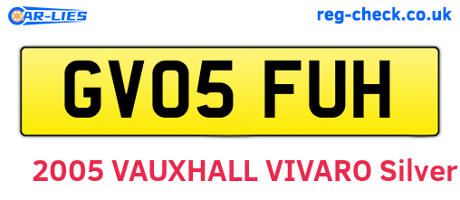 GV05FUH are the vehicle registration plates.