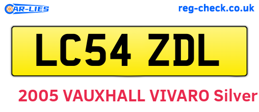 LC54ZDL are the vehicle registration plates.