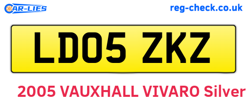 LD05ZKZ are the vehicle registration plates.