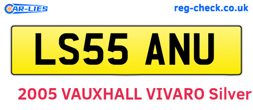 LS55ANU are the vehicle registration plates.
