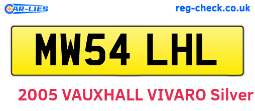 MW54LHL are the vehicle registration plates.
