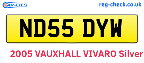 ND55DYW are the vehicle registration plates.