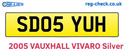 SD05YUH are the vehicle registration plates.