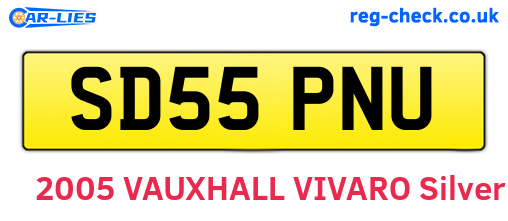 SD55PNU are the vehicle registration plates.