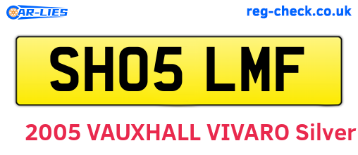 SH05LMF are the vehicle registration plates.