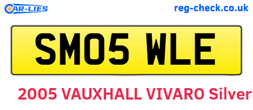 SM05WLE are the vehicle registration plates.