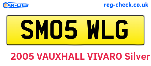 SM05WLG are the vehicle registration plates.