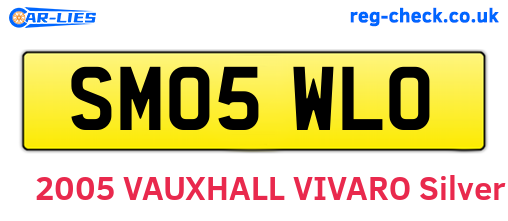 SM05WLO are the vehicle registration plates.