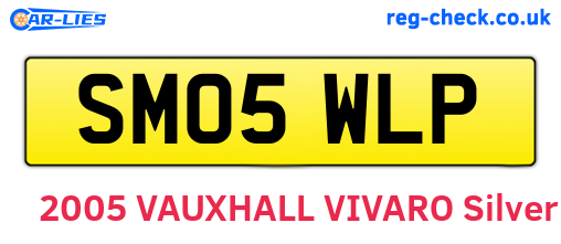 SM05WLP are the vehicle registration plates.