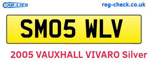 SM05WLV are the vehicle registration plates.