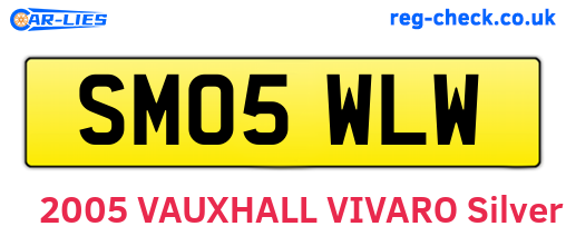 SM05WLW are the vehicle registration plates.