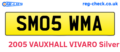 SM05WMA are the vehicle registration plates.