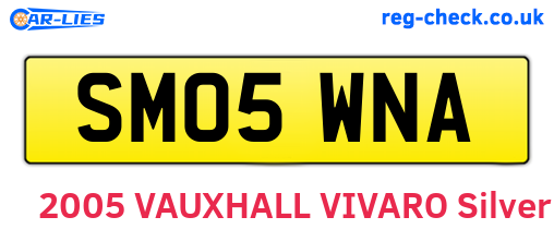 SM05WNA are the vehicle registration plates.