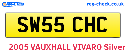 SW55CHC are the vehicle registration plates.