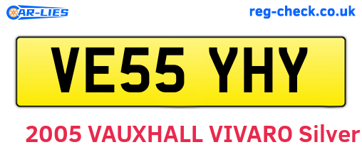 VE55YHY are the vehicle registration plates.