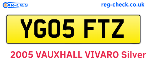 YG05FTZ are the vehicle registration plates.