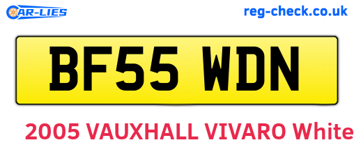 BF55WDN are the vehicle registration plates.