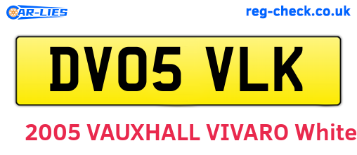 DV05VLK are the vehicle registration plates.