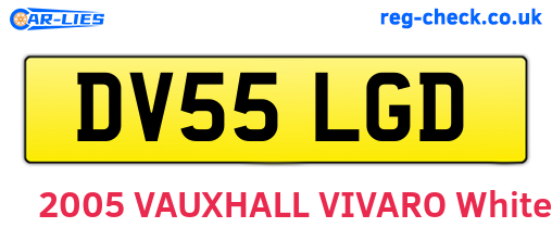 DV55LGD are the vehicle registration plates.