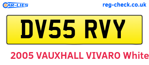 DV55RVY are the vehicle registration plates.