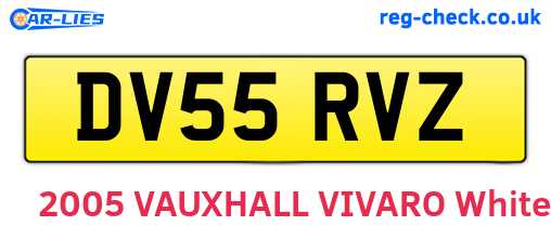 DV55RVZ are the vehicle registration plates.
