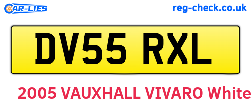 DV55RXL are the vehicle registration plates.