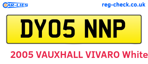 DY05NNP are the vehicle registration plates.