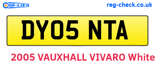 DY05NTA are the vehicle registration plates.