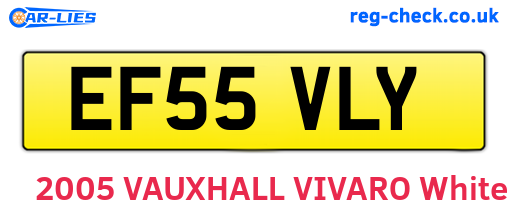 EF55VLY are the vehicle registration plates.