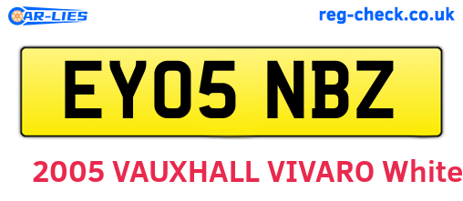 EY05NBZ are the vehicle registration plates.