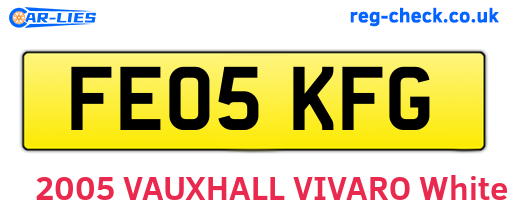 FE05KFG are the vehicle registration plates.