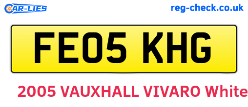 FE05KHG are the vehicle registration plates.