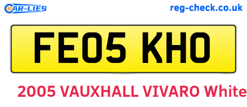 FE05KHO are the vehicle registration plates.